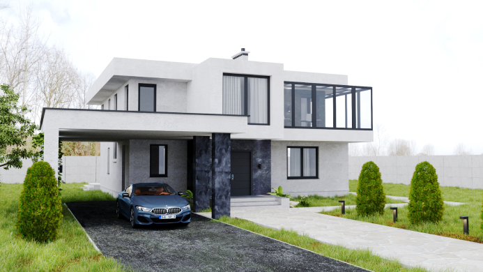 Vizualizácia exteriéru - pohľad č.3