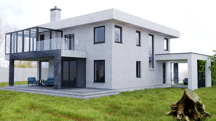 Vizualizácia exteriéru - pohľad č.4